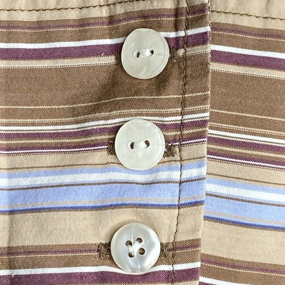 Y2K Guess Western Shirt Retro Stripe Large Cowboy Core Preppy Americana - Picture 8 of 11